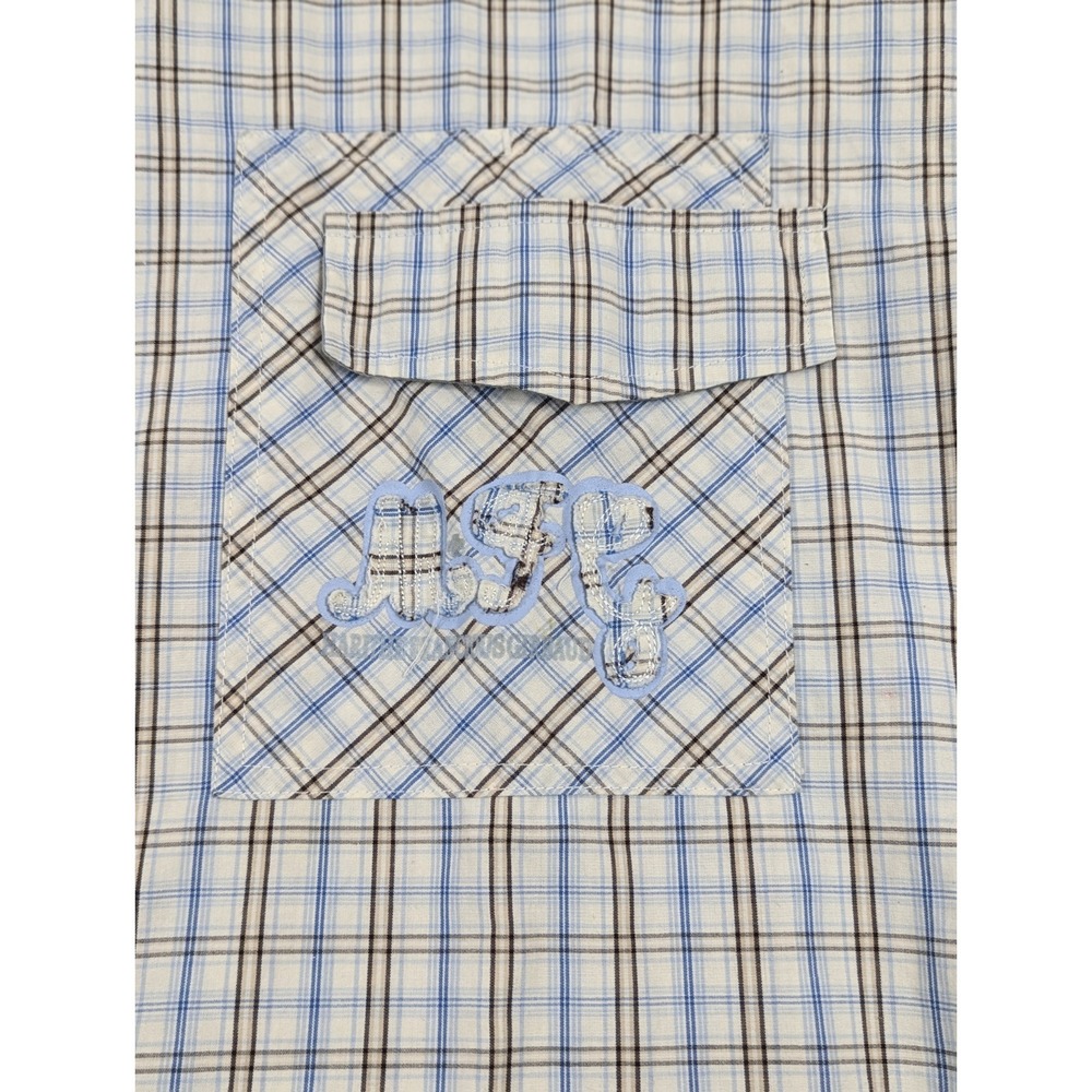Mens 3XL Marithe Francois Girbaud Vintage Button Up Long Sleeve Embroidery - Picture 5 of 10